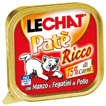 ليشات اكل قطط لحم + دجاج 100 غ