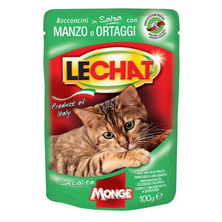 ليشات اكل قطط قطع لحم 100 غ